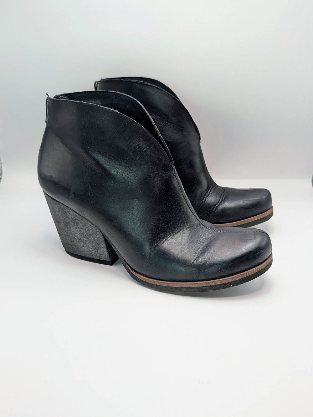 Kork-Ease Shamira Ankle Boots Leather Heeled Booties